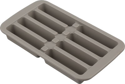 علبة مكعبات ثلج سيليكون السيف غاليري، بغطاء، مستطيل، 20×12 سم - رمادي product image 2