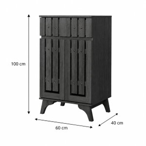 Modern MDF wooden buffet, 100×60×40 cm - dark gray product image 2