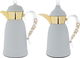 Al Saif Gallery Qamar thermos set, 1 liter, thermal glass inner container, steel outer shell - light gray product image 1