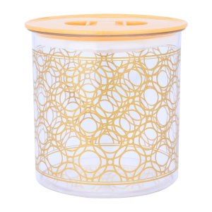 علبة بلاستيك السيف غاليري، 2 لتر، دائري، منقوش - شفاف product image 2