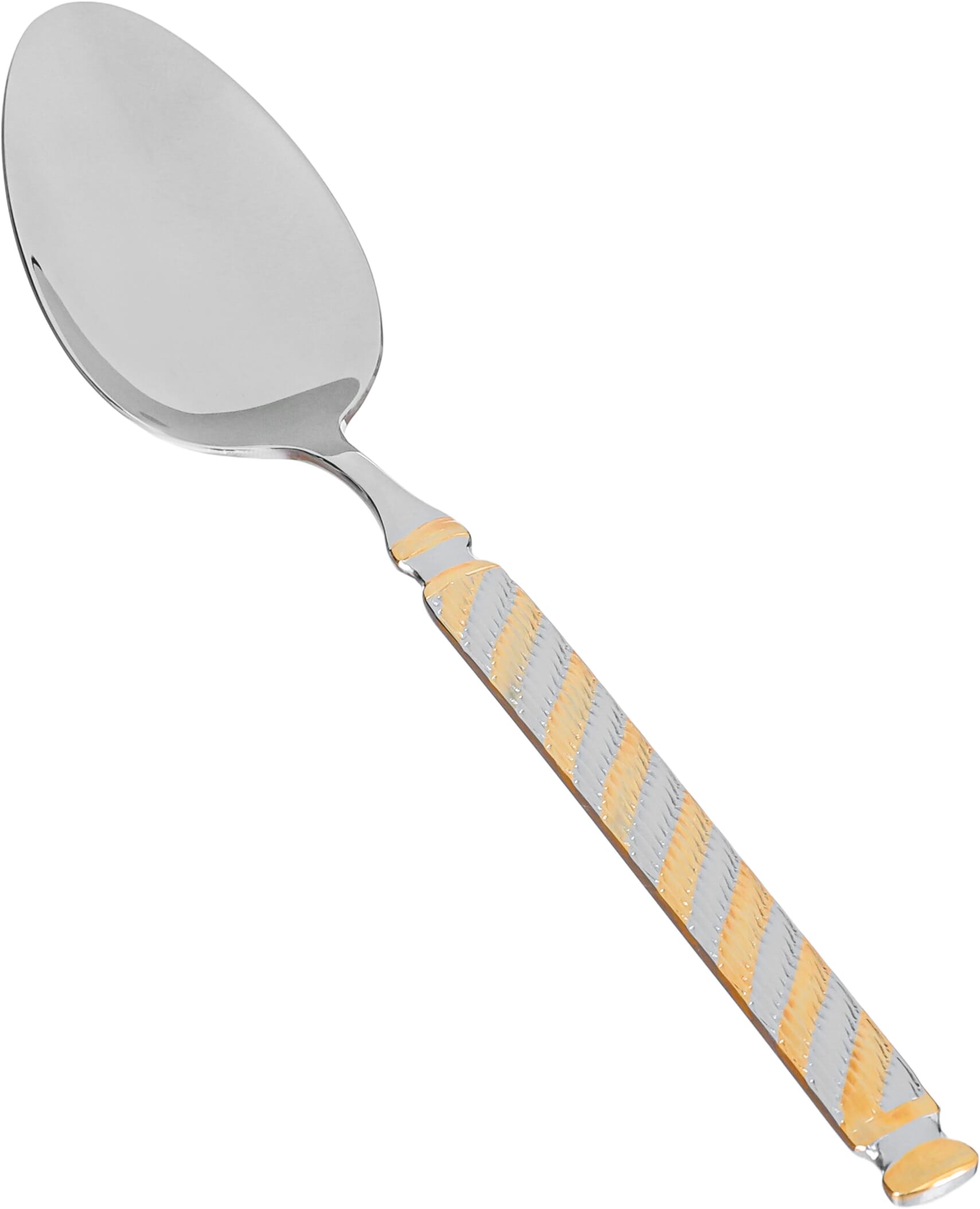 طقم ملاعق اكل أستيل السيف غاليري، ذهبي منقوش، 6 قطع - فضي product image 2