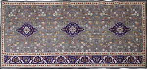 سجاده إخلاص شكل مستطيل، 1.20×2.50 سم، صنع آلياً - رمادي ازرق product image