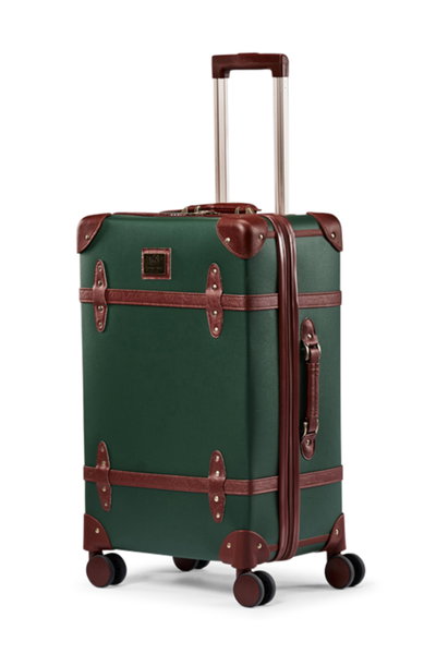 طقم حقيبة سفر جلد صناعي ليمرا، 4 مقاسات، 4 عجلات، زاوية 360 درجة، LMA-7057 - اخضر بني product image 4