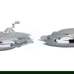 Gozi Steel Al Saif Gallery, 60 cm, round, with engraved cover - silver product image 1