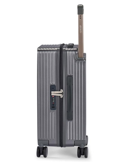 شنطة سفر بولي كربونات ليمرا، 20 بوصة، 4 عجلات، حركة بزاوية 360 درجة، PC1217-7 - رمادي غامق product image 3