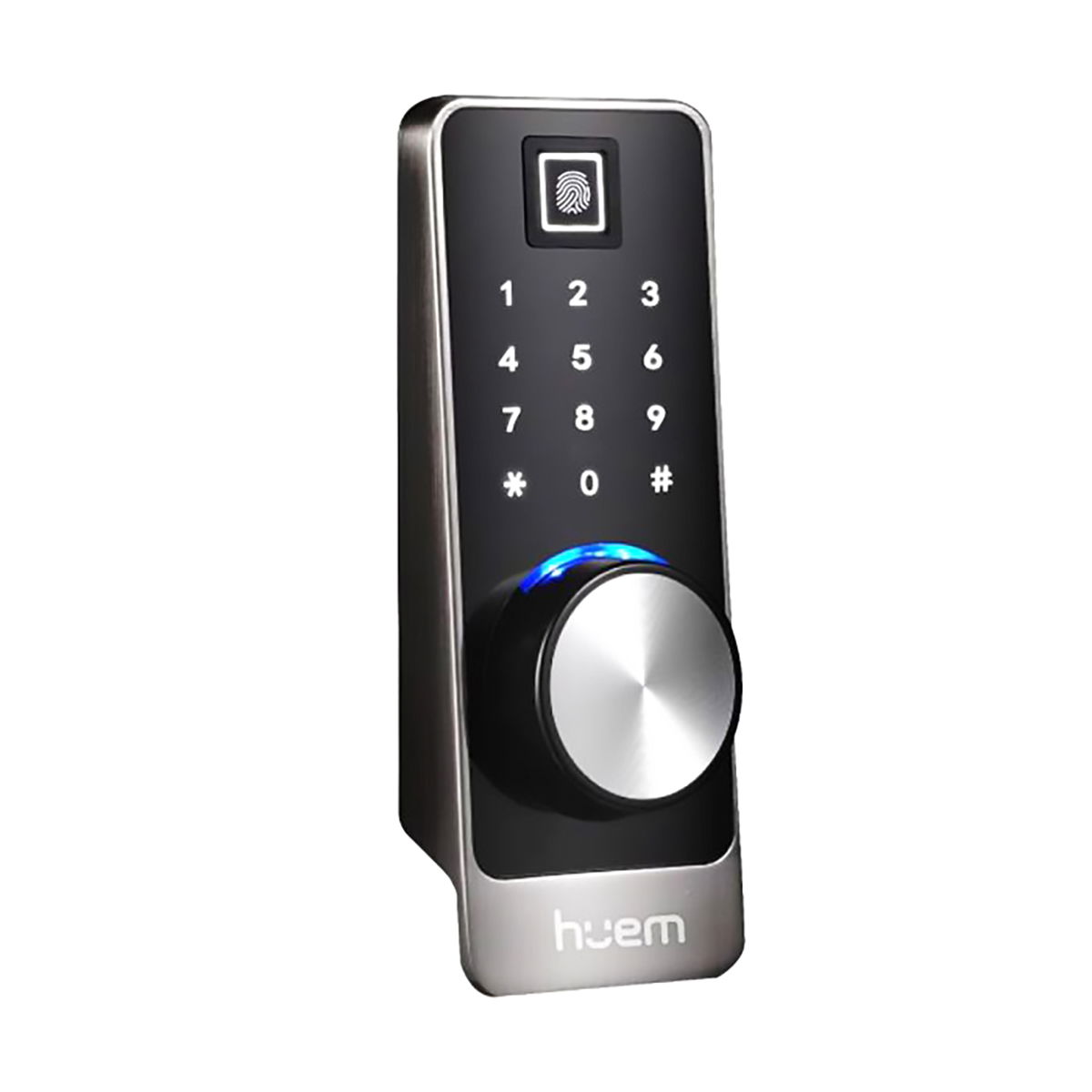 قفل باب ذكي، مزود ببصمة - اسود product image 1