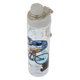 Al Saif Gallery plastic water bottle, drawing of a cyclist - transparent product image 2