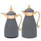 Al Saif Gallery Carmen thermos set, 1/0.7 litre, 2 pieces, thermal glass inner container, stainless steel outer shell - golden gray product image 1
