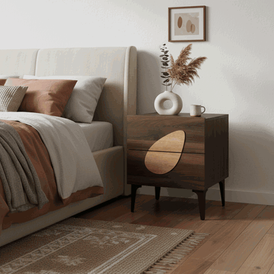 كومدينه خشب ام دي اف، 48×40×40 سم، 2 درج - بني product image 2