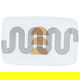 Al Saif Gallery plastic serving plate, 34 x 25 cm, rectangle, sun pattern - white product image 2
