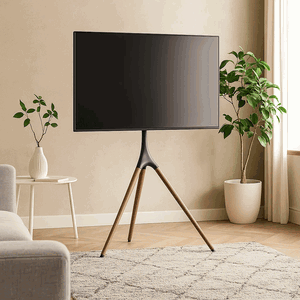 حامل تلفاز ارضي معدن و خشب، 140 سم - اسود خشبي product image 2