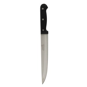 Steel knife with plastic handle, 8 inch - black product image 2