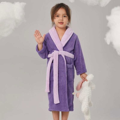 روب اطفال كورال فليس ريفي، 90×35 سم - بنفسجي product image 5