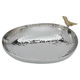 Al Saif Gallery steel serving plate, 16 x 12 x 3 cm, round - silver product image 1