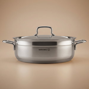 Korkmaz Alpha Stainless Steel Pot, 28 x 9 cm - Silver product image