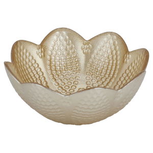 زبدية تقديم زجاج السيف غاليري، 16x16x5 سم - ذهبي product image