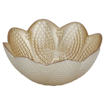 زبدية تقديم زجاج السيف غاليري، 16x16x5 سم - ذهبي product image 1