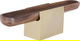 Al Saif Gallery wooden sweet dish, 13 x 10 x 49 cm, oval, steel base - wood product image 1