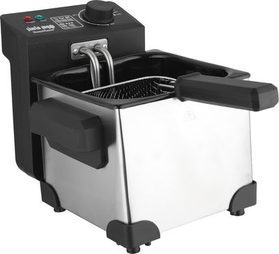 قلاية زيت كهربائية هوم ماستر، 1000 واط 1.5 لتر، HM-520 - فضي اسود product image 7