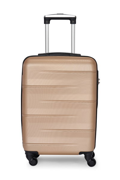 طقم شنط سفر ABS ليمرا، 3 مقاسات، 4 عجلات، قفل ارقام، WM-209 - ذهبي product image 4