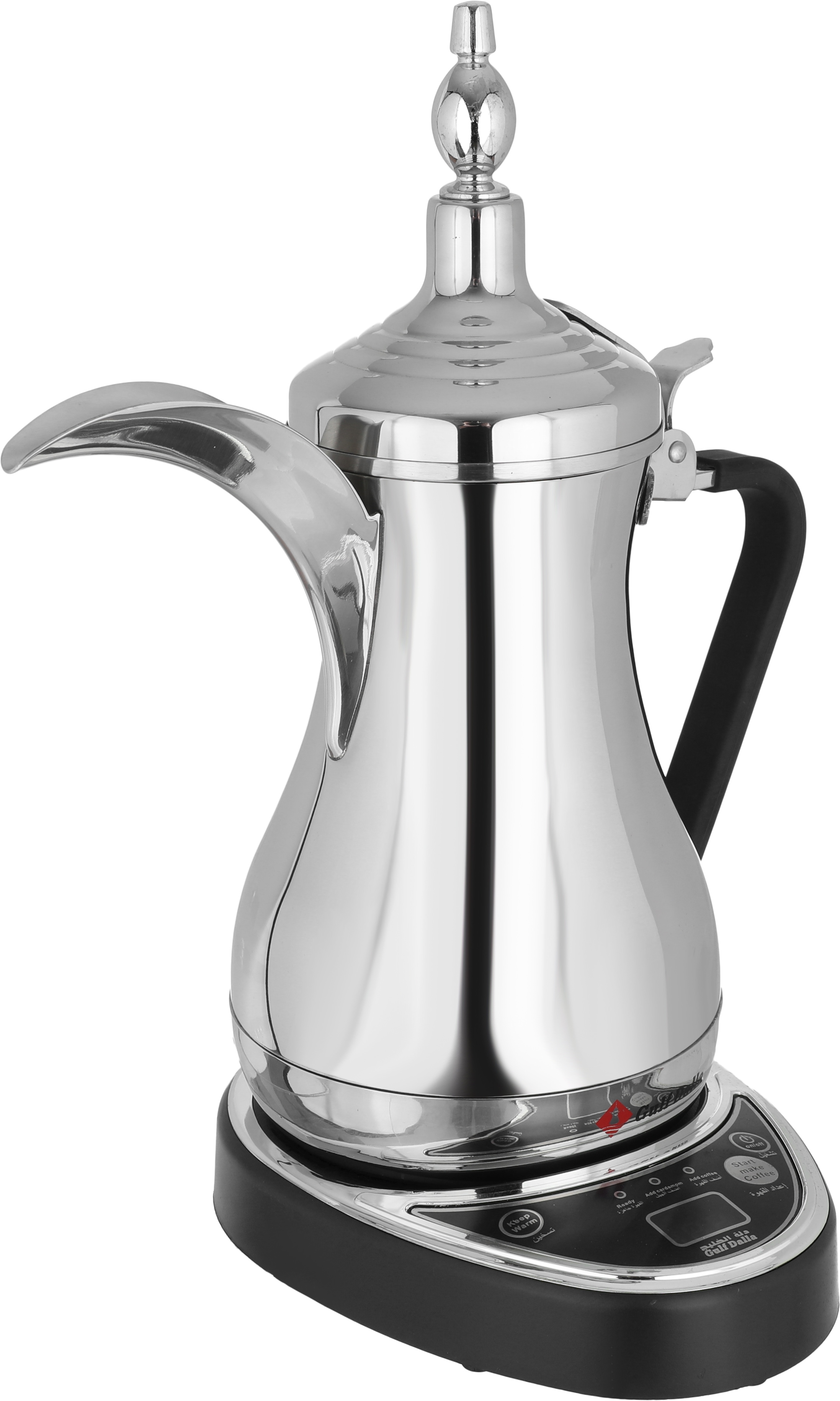 طقم دلة قهوة مع فناجين استيل دلة الخليج، 8 قطع، 1000 واط، 1 لتر - فضي product image 3