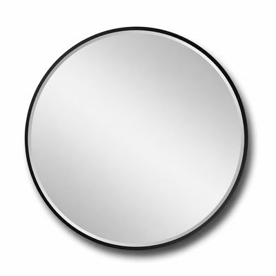 مراية دائرية زجاج، 90×90 سم، اطار معدن - اسود product image 2