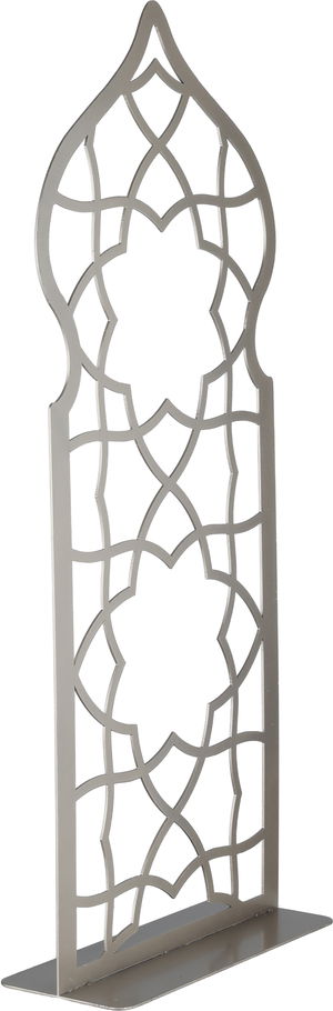 إستاند زينة بنقش إسلامي استيل، 28x10x65  سم - بيج product image 2