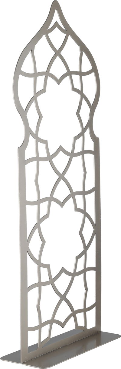 إستاند زينة بنقش إسلامي استيل، 28x10x65  سم - بيج product image 2