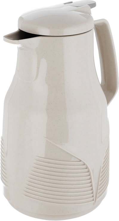 Rhinestone thermos, 1 liter, thermal glass inner container, plastic outer shell - beige product image 5