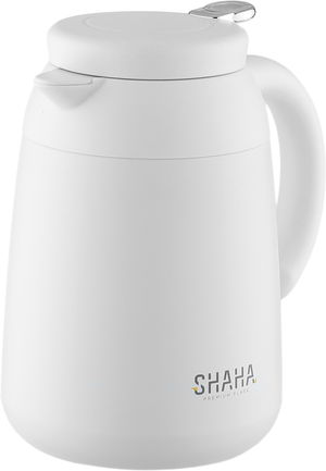 ترمس شاها، 1 لتر، خامة داخلية استيل، غطاء ضغاط - ابيض product image 3