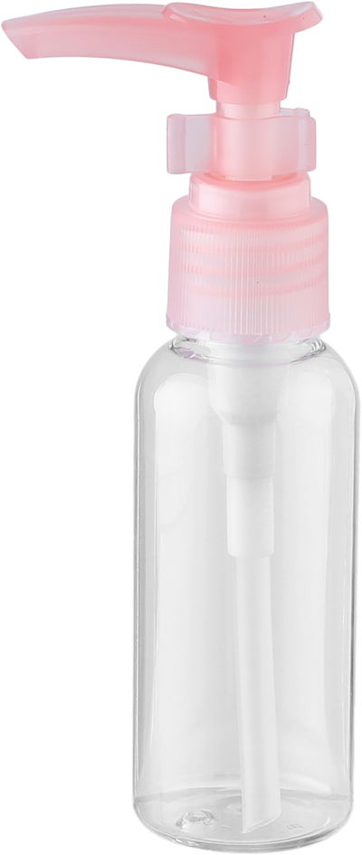 Saifso Plastic Travel Bottle Set, 50ml, 4 Pieces, with Case - Clear Pink product image 2