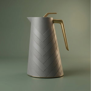 ترمس جلوري، 1.5 لتر، حافظة داخلية زجاج - رمادي product image