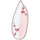 Al Saif Gallery porcelain dessert plate, 12 inches, teardrop shape, flower pattern - white product image 2