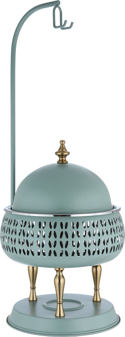 Al Saif Gallery Stainless Steel Food Warmer with Golden Legs, 3 Liters - Light Green product image 1