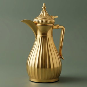 ترمس تميم 5 السيف غاليري، 0.35 لتر، ، حافظة داخلية زجاج، هيكل خارجي استيل - ذهبي product image
