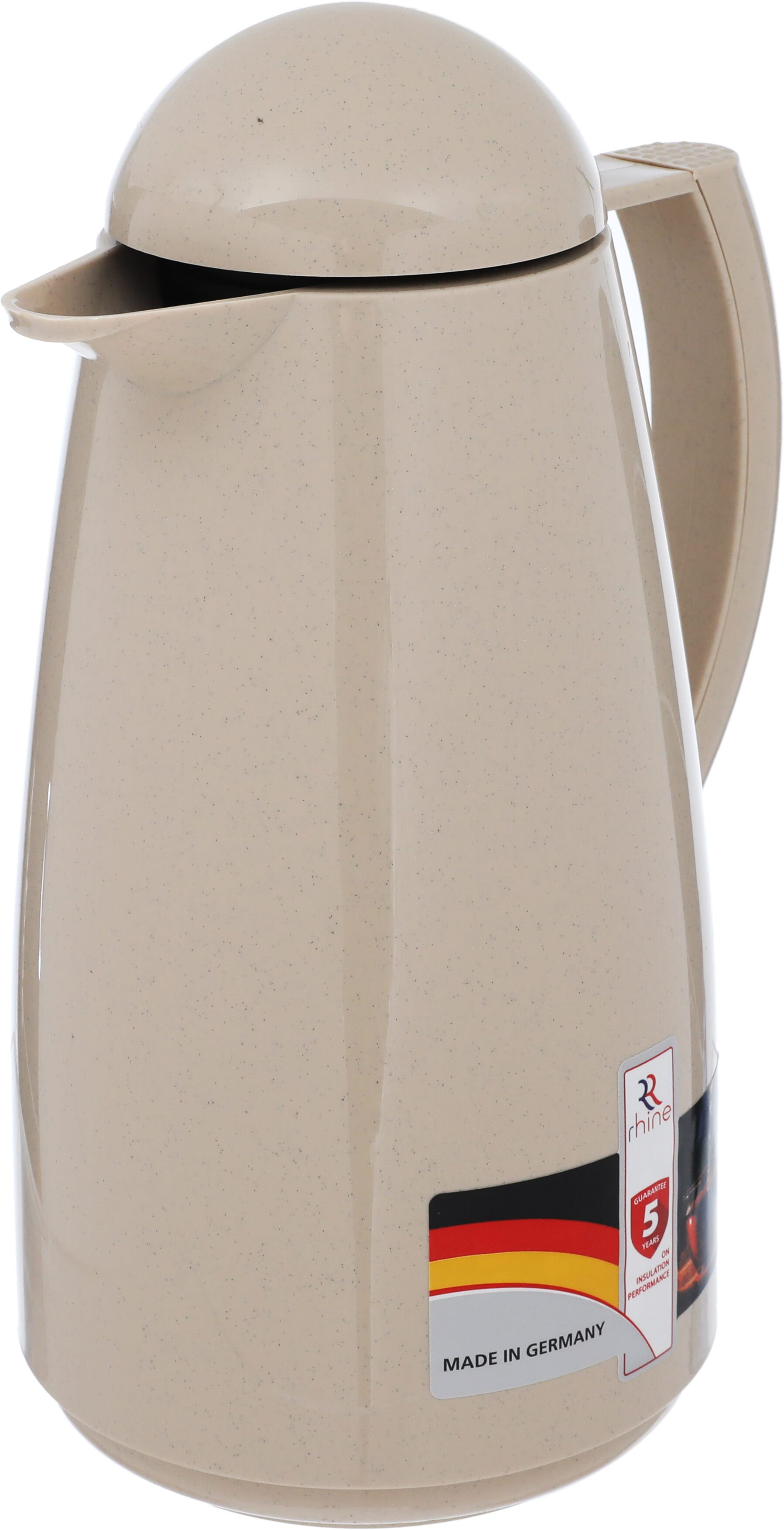 Rhinestone thermos, 1 liter, thermal glass inner container, plastic outer shell - light brown product image 2