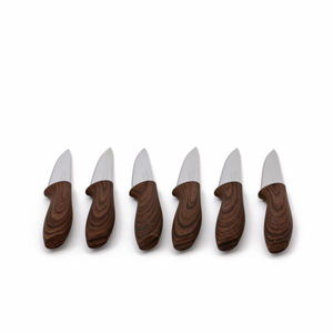 طقم سكاكين استيل السيف غاليري، 3.5 بوصة، 6 قطع - بني غامق product image