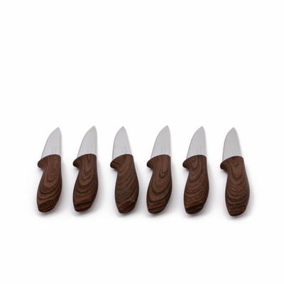 طقم سكاكين استيل السيف غاليري، 3.5 بوصة، 6 قطع - بني غامق product image 1