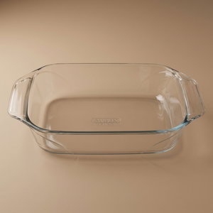صينية طهي زجاج بايركس، 31×20×6 سم، مربع - شفاف product image