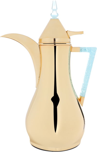 Al Saif Gallery Maha thermos set, two pieces, 1 liter, thermal glass inner shell, steel outer shell - gold product image 6
