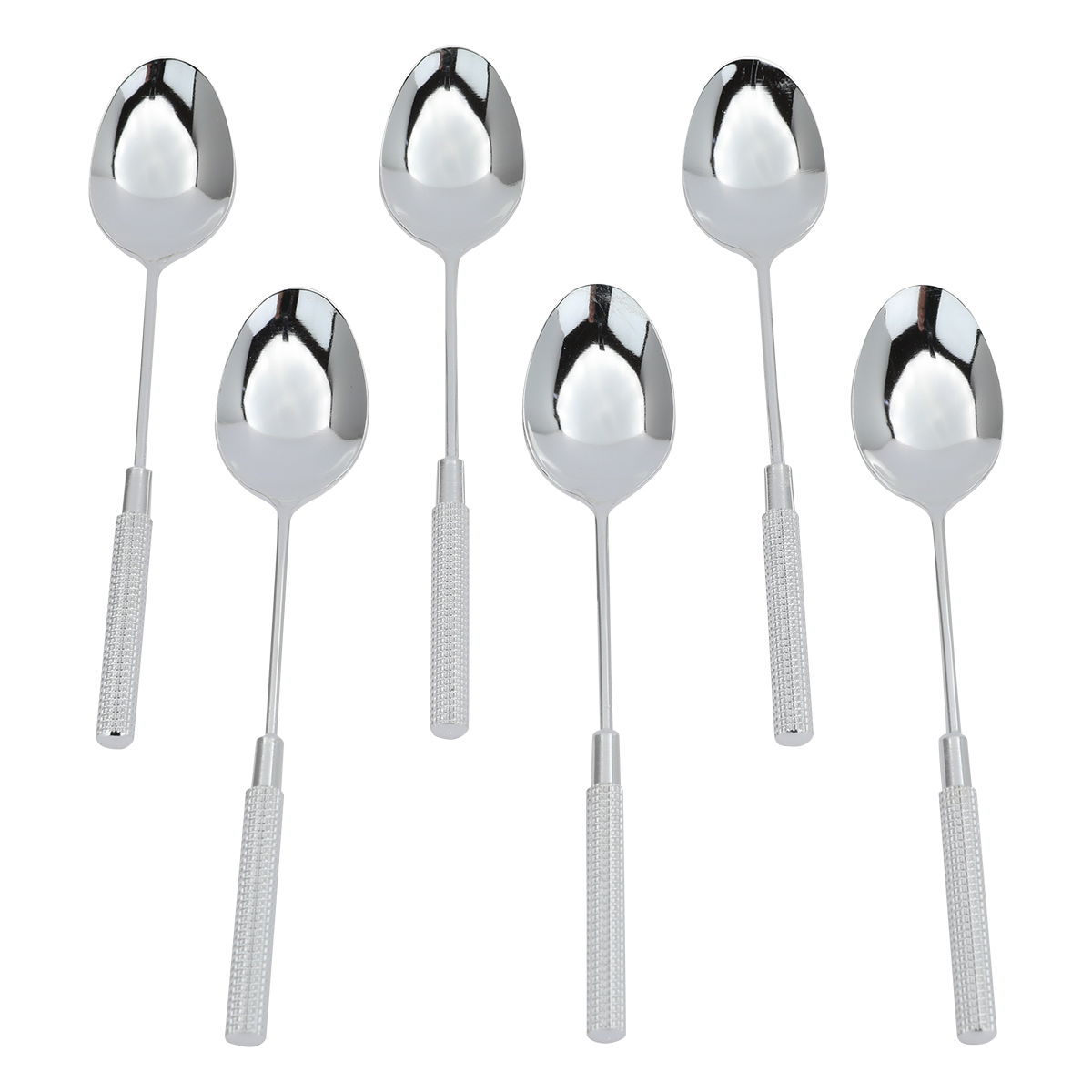 طقم ملاعق شاي استيل السيف غاليري، 6 قطع - فضي بيد سنبلة product image 2