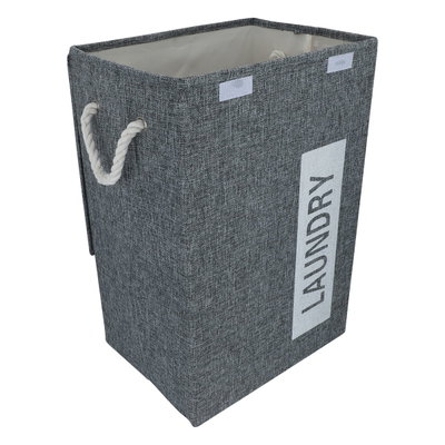 سلة غسيل قماش السيف غاليري، مستطيل، عميق، غطاء - رمادي product image 2