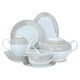 طقم سفرة بورسلان السيف غاليري، 81 قطعة، دائري - رمادي product image 1