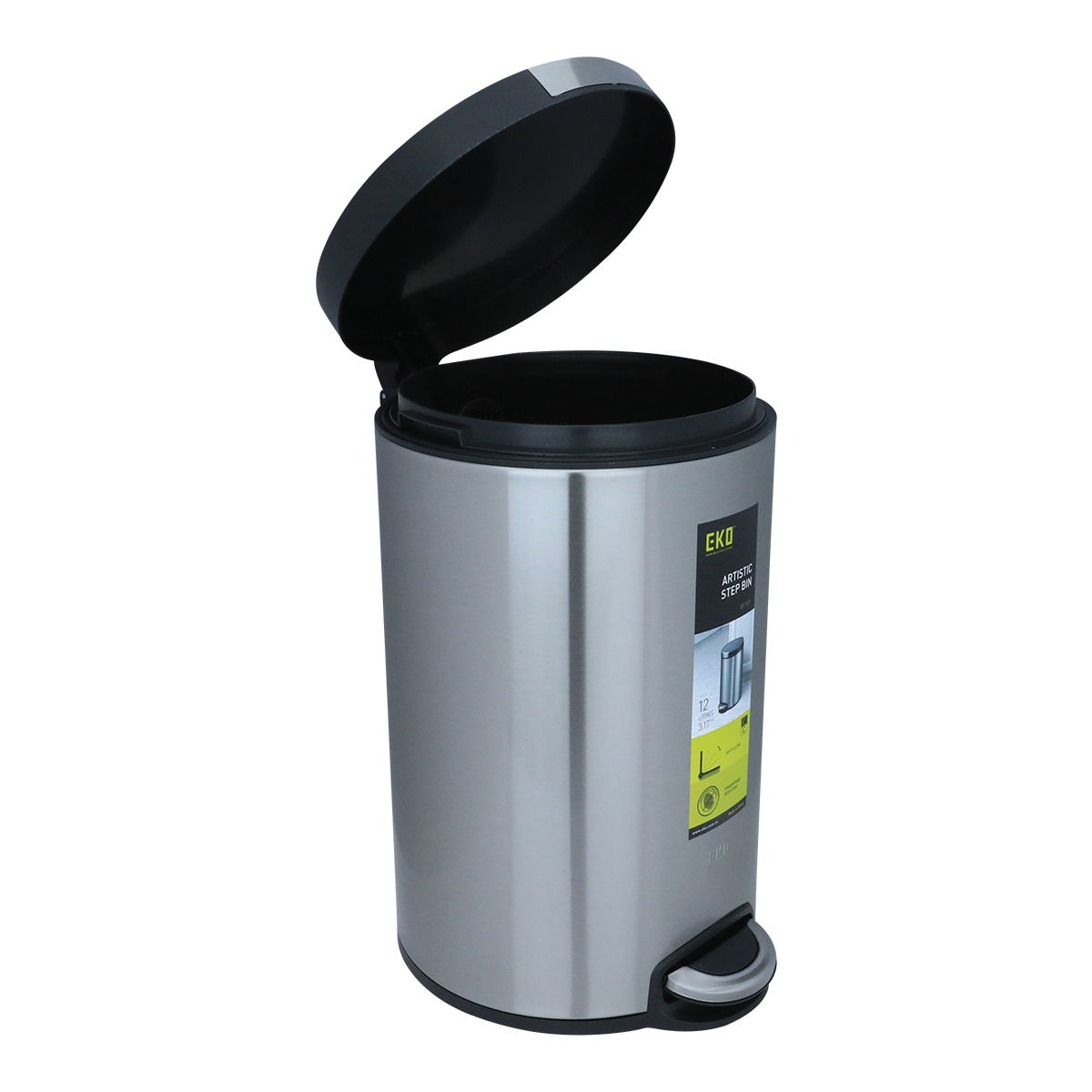سلة مهملات استيل السيف غاليري، 8 لتر - فضي product image 3