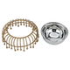 Al Saif Gallery steel serving plate, round, base - golden silver product image 2