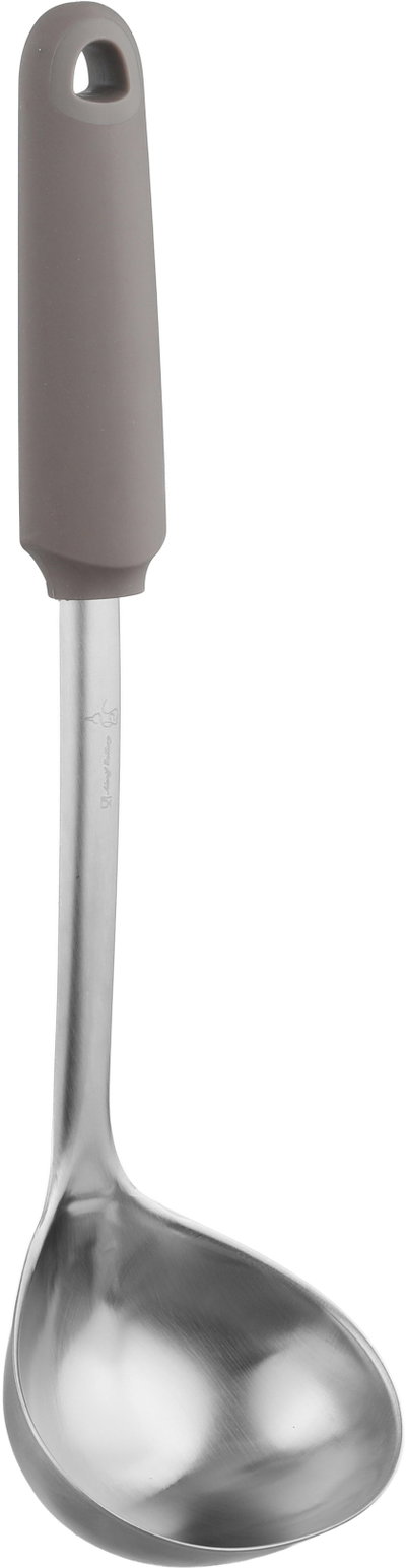 Al Saif Gallery Stainless steel serving spoon, plastic, gray handle, 32x9 cm - Silver Cappuccino product image 2