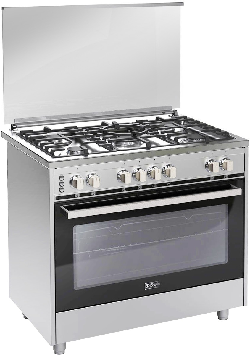 Edison Edgs-90-4 Gas Cooker, 5 Burners, 60X90 Cm - Silver product image 5