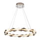 Meshkati Modern chandelier, LED, 3000 Kelvin, circular, 60 cm, steel crystal - silver gray crystal product image 2