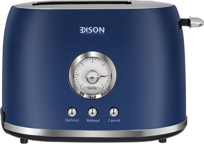Edison TA1729D-GS Toaster, 800 Watt, 7 Temperature Settings, 2 Slices, Temperature Indicator - Navy product image 1