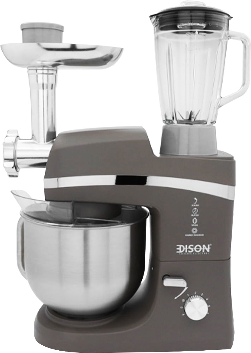 Edison Kneading Machine, 6.5 Litres, 1000 Watts, 6 Speeds - Dark Grey product image